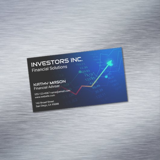 財務グラフと数値 マグネット名刺 (インサイチュ)