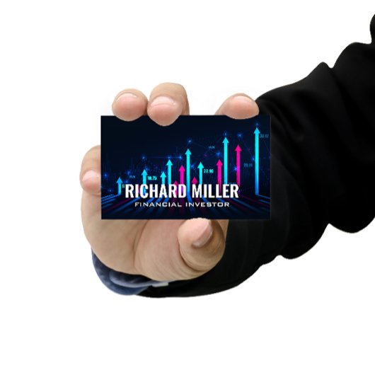 財務グラフの矢印 |株式 名刺