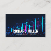 財務グラフの矢印 |株式 名刺 (正面)