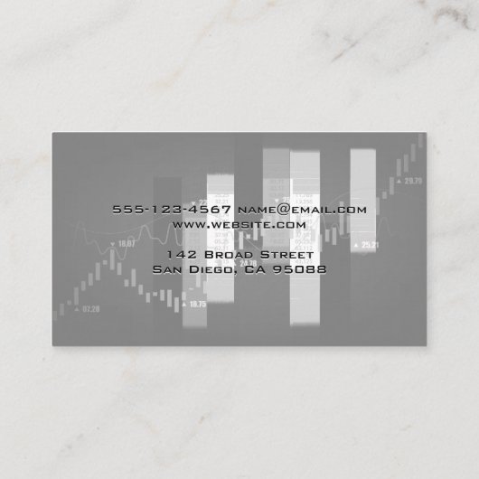 財務グラフの背景 名刺 (裏面)