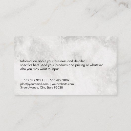 財務グラフアイコン | エグゼクティブマーブル 名刺 (裏面)