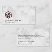 財務グラフアイコン | エグゼクティブマーブル 名刺 (正面/裏面)