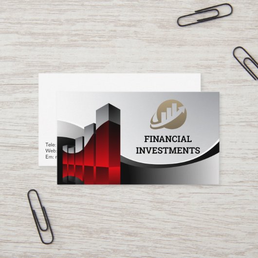 財務グラフロゴ 名刺 (正面/裏面インサイチュ)