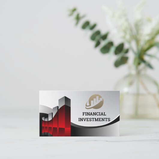 財務グラフロゴ 名刺 (スタンド正面)