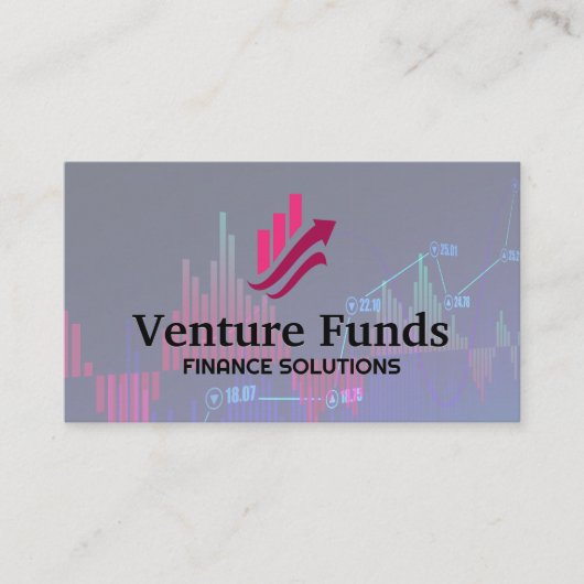 財務グラフロゴ | 投資 名刺 (正面)