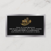 財務グラフ矢印 |株式 | Fin Tech 名刺 (裏面)