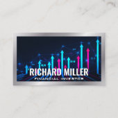 財務グラフ矢印 |株式 | Fin Tech 名刺 (正面)