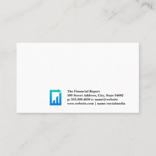 財務グラフ | ろうそく立てグラフ 名刺 (裏面)