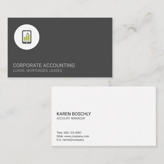 財務グラフ |コンサルティング 名刺 (正面/裏面)