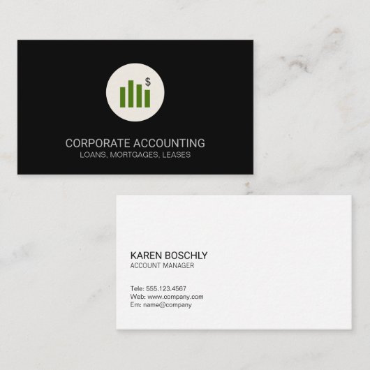 財務グラフ 名刺 (正面/裏面)