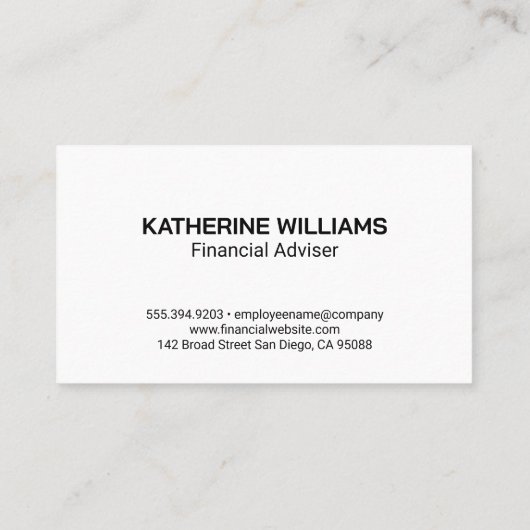 財務グラフ | 大量の現金 名刺 (裏面)