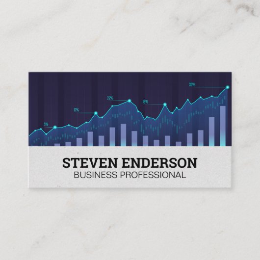 財務グラフ | 株価グラフ 名刺 (正面)