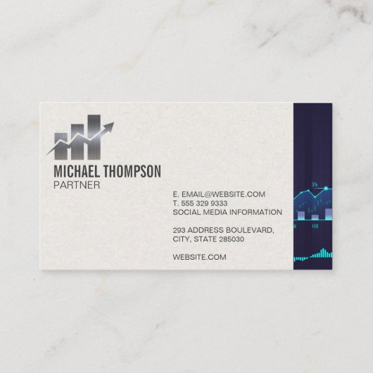 財務グラフ | 株式と会計 名刺 (裏面)