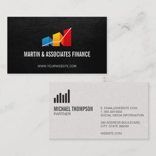 財務グラフ | 株式計算ツール 名刺 (正面/裏面)