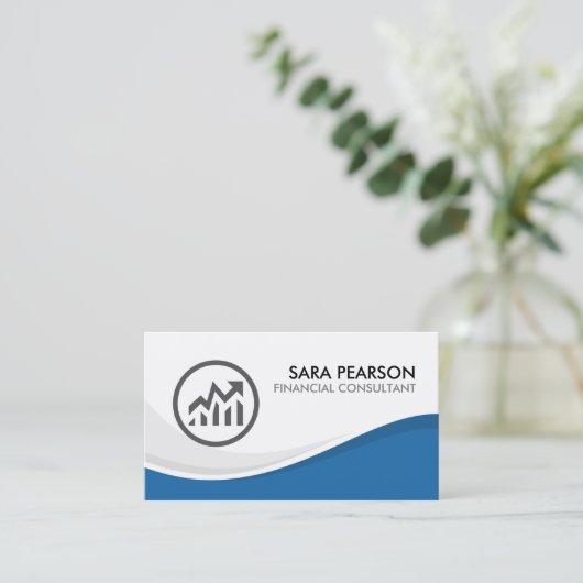 財務コンサルタントの財務費用 名刺 (スタンド正面)
