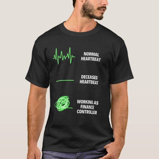 財務コントローラー作業者のビジネス財務ジョブ Tシャツ (正面)