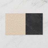 財務バーグラフ | 大理石 | レザー 名刺 (裏面)