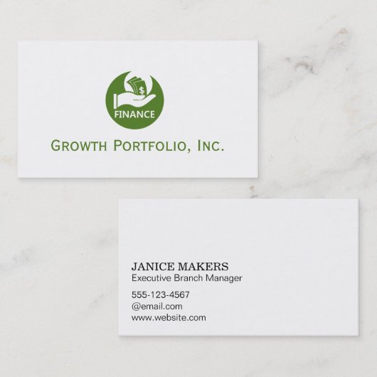 財務マネーロゴ | 投資 名刺 (正面/裏面)