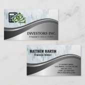 財務ロゴ |グラフ 名刺 (正面/裏面)