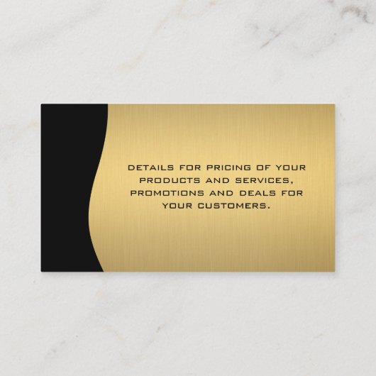 財務ロゴ/メタリックシルバー/金ゴールドモノグラム 名刺 (裏面)