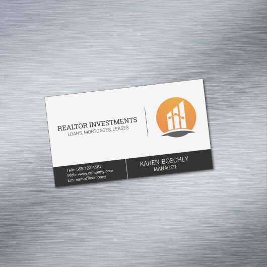 財務ロゴ |不動産仲介業者投資家 マグネット名刺 (インサイチュ)