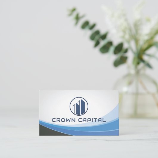 財務ロゴ 名刺 (スタンド正面)