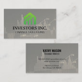 財務ロゴ | 株価チャート 名刺 (正面/裏面)