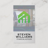 財務ロゴ | 株価データグラフ 名刺 (正面)