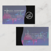 財務ロゴ/株式市場グラフ 名刺 (正面/裏面)