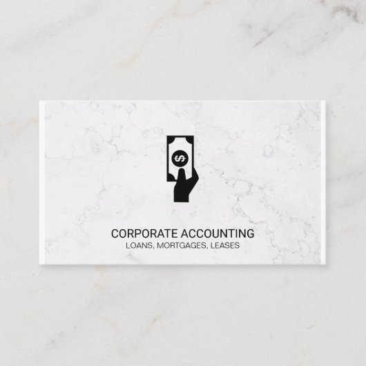 財務会計 |大理石 |投資 名刺 (正面)