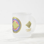 財務協力隊退役軍人 フロストグラスマグカップ (正面右)