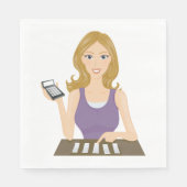 財務女性 スタンダードランチョンナプキン (正面)