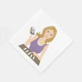 財務女性 スタンダードランチョンナプキン (角)