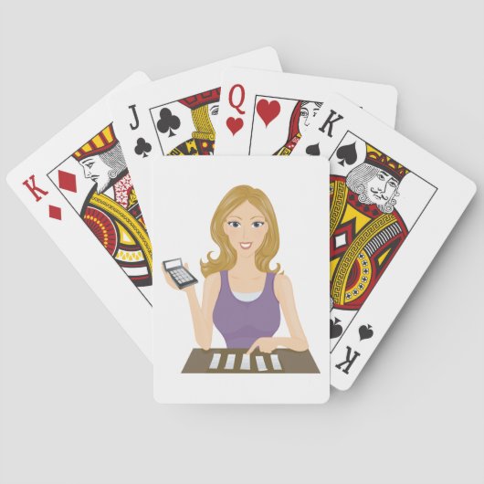 財務女性 トランプ (裏面)