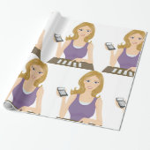 財務女性 ラッピングペーパー (アンロールド)