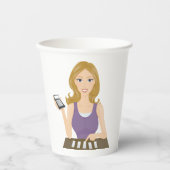 財務女性 紙コップ (正面)