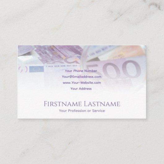 財務専門家の会計士の名刺 名刺 (裏面)