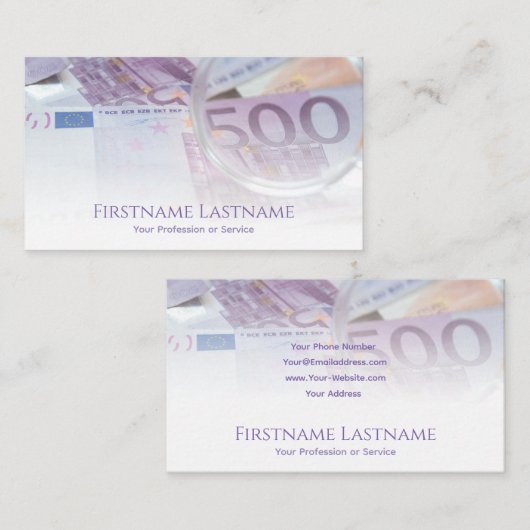 財務専門家の会計士の名刺 名刺 (正面/裏面)