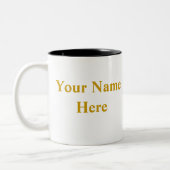 財務有名人名の追加おめでとうございます ツートーンマグカップ (左)