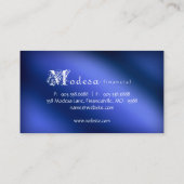 財務用名刺（青）メタリック 名刺 (裏面)