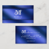 財務用名刺（青）メタリック 名刺 (正面/裏面)