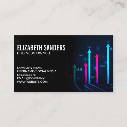 財務矢印 名刺 (正面)