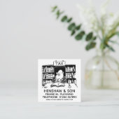 財務計画または会計士のプロモーション スクエア名刺 (スタンド正面)