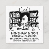 財務計画または会計士のプロモーション スクエア名刺 (正面)