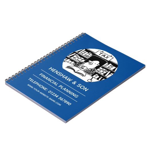 財務計画または会計士のプロモーション ノートブック (左側)