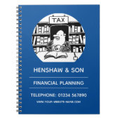 財務計画または会計士のプロモーション ノートブック (正面)