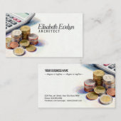 財務計算と貯蓄 名刺 (正面/裏面)