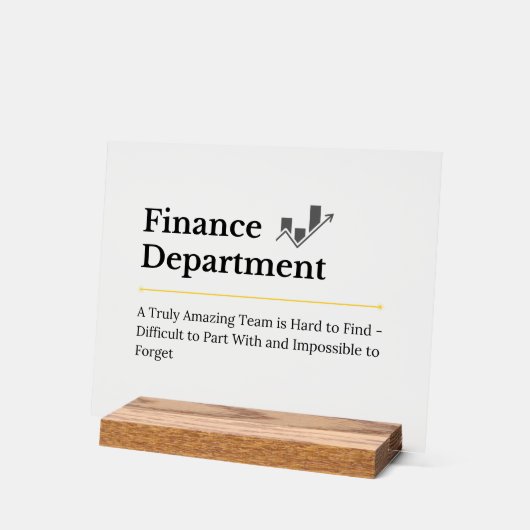 財務部 アクリルサイン (傾斜)