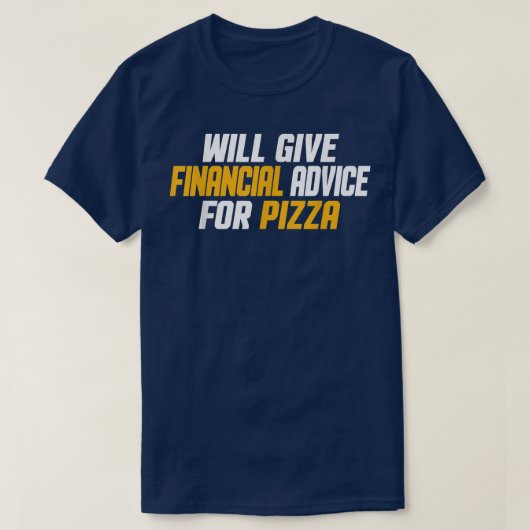 財務顧問が与えPの財務アドバイス Tシャツ (デザイン正面)