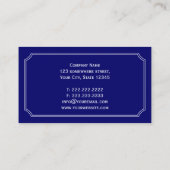 財務顧問のクラシックで青いコンサルタント 名刺 (裏面)